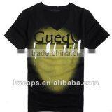 Custom 100% Cotton Men's V-neck Short Sleeve T-shirt thumbnail-1