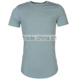 Wholesale fashion style scooped bottom curved hem t shirts for man