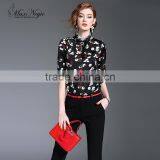 Maxnegio Spring New Style Silk Blouse Back Neck Chiffon Printed Designs