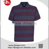 Men's Fashion High Quality Cotton Pique Stripe Polo Shirt thumbnail-1