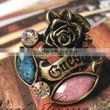 Fashion Rose Rings, Fashion Antique Rings, Fashion Semi-precious Stone Rings thumbnail-1