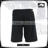 4 Way Stretch Solid Black Board Shorts thumbnail-2