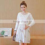 Zm51275a Fashion Long Sleeve Pregnant Women Dress Wholesale Maternity Clothes thumbnail-1