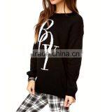 Fashion Wool-blend Crew Neck Custom Loose Knit Sweater thumbnail-2