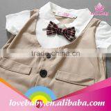 Baby Boys Gentle Man Outfits Inner Romper and Vest Coat Boys Formal Dress thumbnail-3