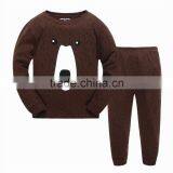 S15861A Children Girls 100% Cotton Long Sleeve Pajamas Suit Custom Printed Sleepwear thumbnail-1