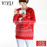 2017 Fashion Womens Cotton or Acrylic Pullover Ugly Christmas Sweater Reindeer thumbnail-2