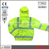 High Visibility Winter Waterproof Reflective Safety EN20471 EN343 3 in 1 Jacket