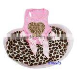 NEW Light Pink Giraffe Heart Animall Print Pets Cats Dogs Clothes Party Dress XS-L thumbnail-1