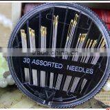 30 Count Assorted Hand Sewing Needles Comapct With Golden End thumbnail-2