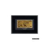 Greece Gold Banknote With Wooden Frame thumbnail-1