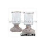 Gold-Edged Hurricane Candle Lamps thumbnail-1