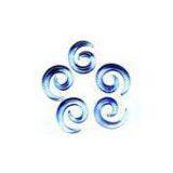 Spiral Glass body Piercing Jewelry 8 Gauge plug ear piercings