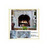 Stone Fireplace Mantel, Marble Fireplace, Carved Fireplace thumbnail-1