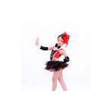 Children'S Dance Clothes Black Red Sequin Tutu Skirt  For Solo Performance