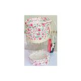 Mini Ecologic Cotton Drawstring Pouch , Floral Knit Bag 18*28 cm