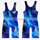 Cool Sublimated China Wrestling Singlets thumbnail-3