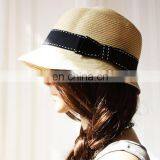 2015 New Fashion England Outdoor Casual Summer Short Brim Cap Women Straw Hat thumbnail-5