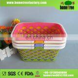 HQ Low Price Colorful S Mulipurpose Portable Offering Basket/Towel Basket /Snacks Basket