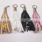 Cheap Wholesale Leather Tassels Keychain With USB Wire thumbnail-3