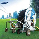Agricultural traveling water hose reel irrigation system rain spray irrigation machine
