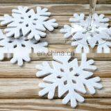 5mm Thickness White Snowflake Shape Wool Felt Christmas Coasters for Winter Holiday Decor thumbnail-7