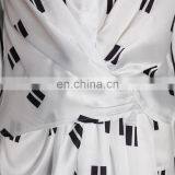 Asymmetrical Print Dresses For Women Lapel Collar Long Sleeve High Waist Tunic Mini Dress 2020 thumbnail-4