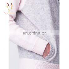 Ladies Raglan Sleeve Knitted Cardigan Jacket With Zipper thumbnail-4