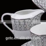 Bone China 15pcs Tea Set With Silver Decal thumbnail-5