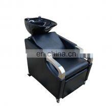 Black Barbershop Furniture Backwash Hair Shampoo Chairs Hair Salon Wash Basin and Bowl