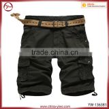 Summer new style custom fashion cotton Mens 3/4 cargo shorts