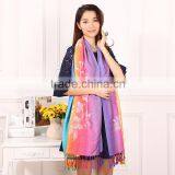 Wholesale New Flower Polyester Jacquard Shawl thumbnail-2