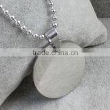 High Polished Silver Stainless Steel Blank Pendant Round Dog Tag