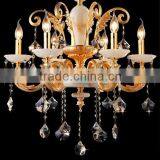 Modern Jade Stone Lighting Luxury Crystal Chandelier Pendant Hanging Lamp Suspension Light Fixture CZ5023/6 thumbnail-1