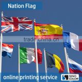 Custom Size Printed polyester knitted flags of world