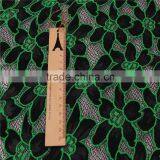 Fluorescent Green Fancy French Chantilly Lace Fabric thumbnail-6
