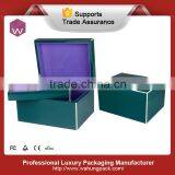 Natural green elegant purple jewel wood box