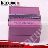 Harwoo New Design Purple Leather Earring Box for Sale