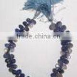 Iolite Faceted Drop Beads