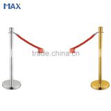 Crown Top Titanium Coated Stainless Steel Red Velvet/Twisted Barrier Posts and Ropes