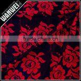 6 Discount Hot Sales High Quality New Arrival Beautiful Leaf Red and Black Color Women Sequin Guipure Lace Fabric 7039