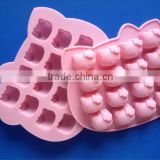 AI-I011 16 holes hello kitty design silicone molds for microwave cake