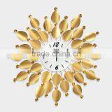 Hot Seling Black Leaves Wall Clock Whit Diamonds Big Size thumbnail-2