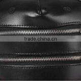 5-panel Black Fashion Snapback Cap With Metal Zipper thumbnail-6