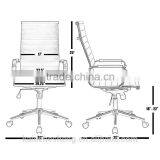 Leather Executive Meeting White Types of Office Chairs thumbnail-5