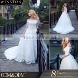 Wholesale new designs beaded strap sexy bridal wedding dresses