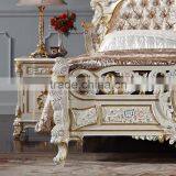 Hand Carving Furniture - Handcraft Royalty Golden Foil Bed thumbnail-5