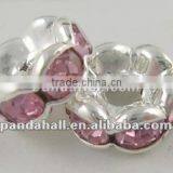 Grade "A" Rhinestone, Sharp Diamond Beads, Pink(RSB028NF-07) thumbnail-1