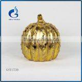 Hot Selling Golden Artifical Pumpkin Ceramic Halloween Pumpkin