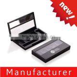 Custom High Fashion 5 Color Black Empty Eyeshadow Container With Mirror